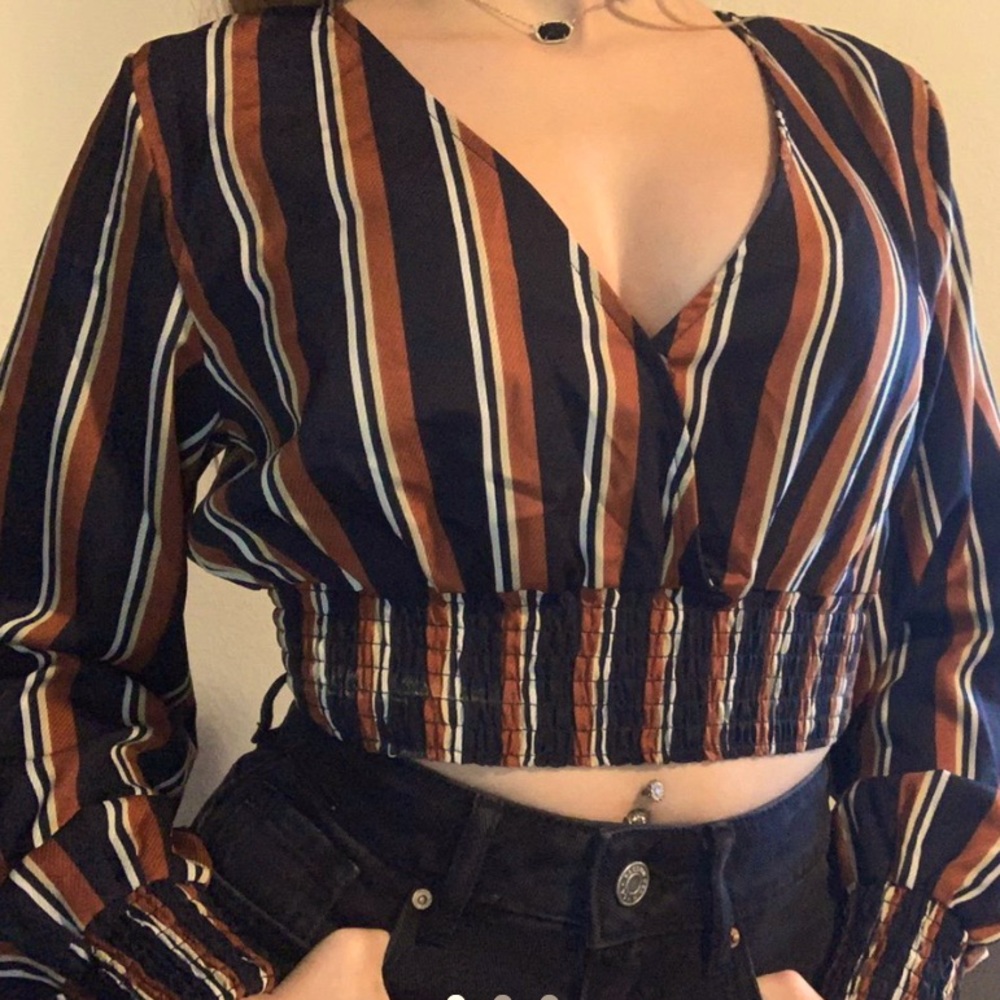SHEIN striped blouse!